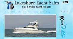 Desktop Screenshot of lakeshoreyachtsales.com