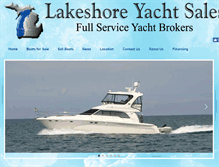 Tablet Screenshot of lakeshoreyachtsales.com